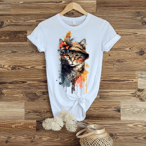 Tricou Boho Cat in a Hat