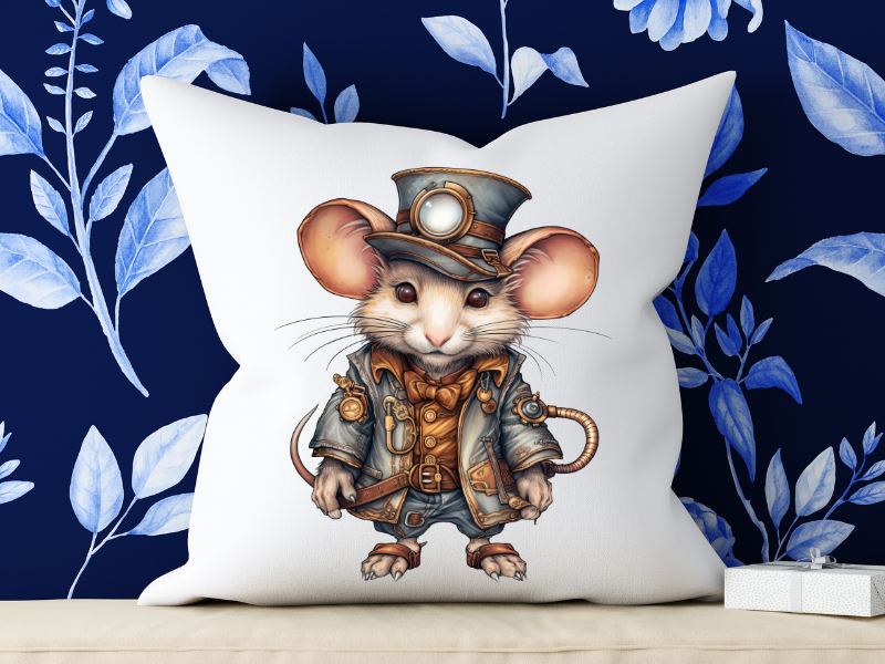 Pernă Steampunk Inventor