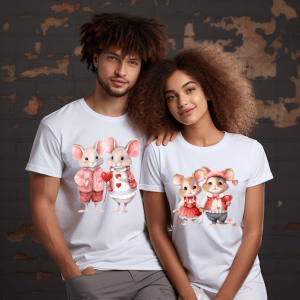 Set 2 tricouri cuplu Fenmore