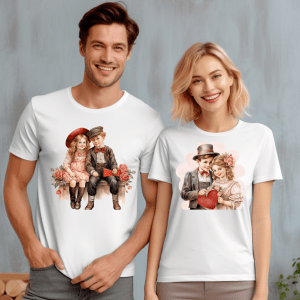 Set 2 tricouri cuplu Cherish