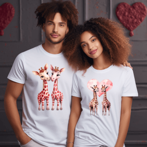 Set 2 tricouri cuplu  Savannah Love