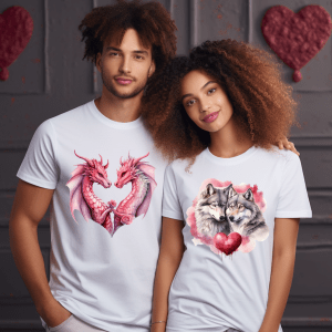 Set 2 tricouri cuplu  Wild Love