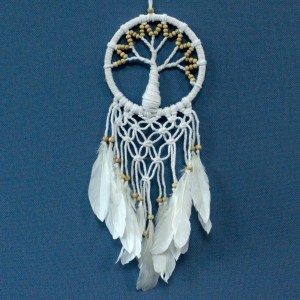 Dream Catcher Mare Protector -Copacul Vieții - Natural 20 cm