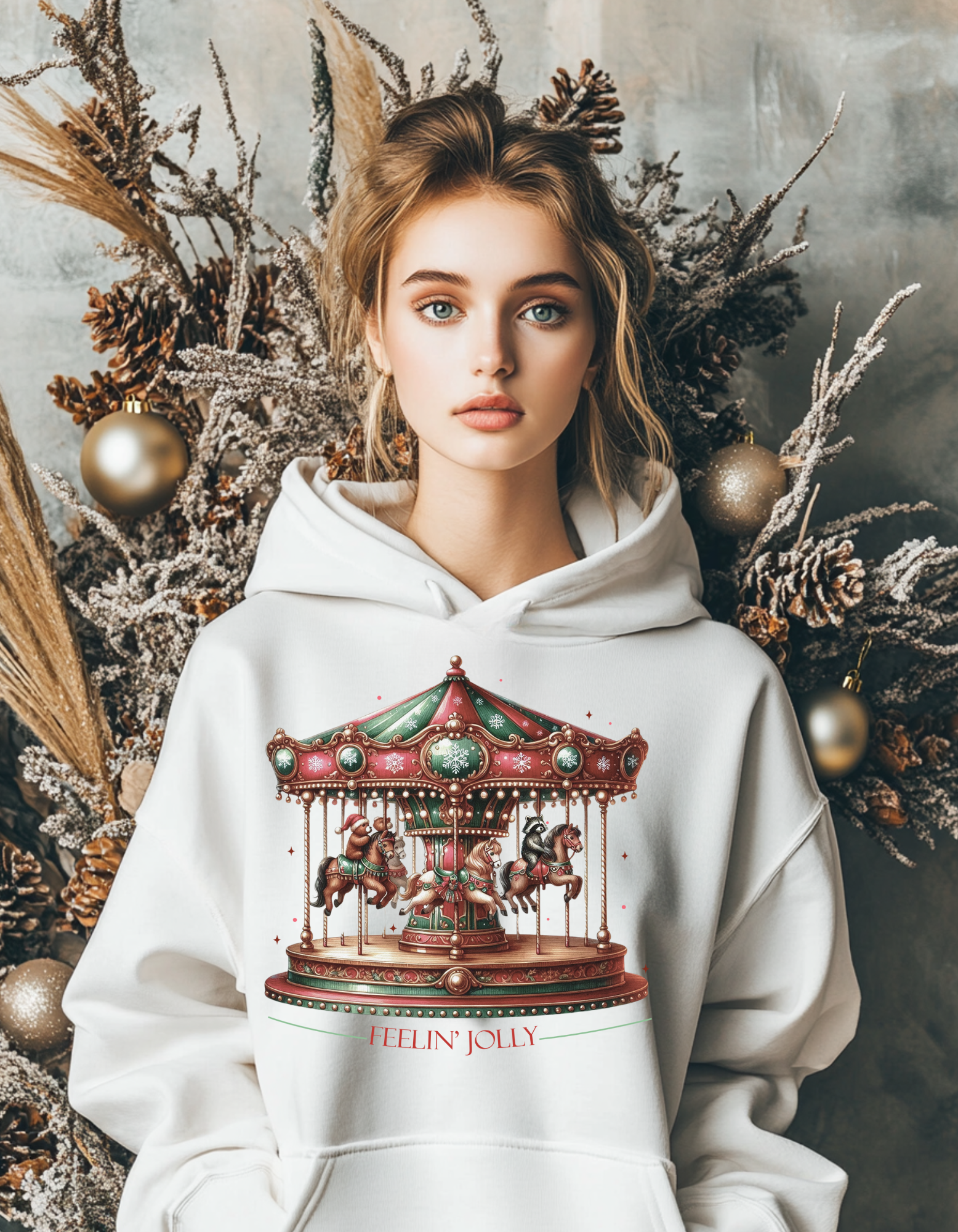 Hanorac Jolly Christmas Lovers'
