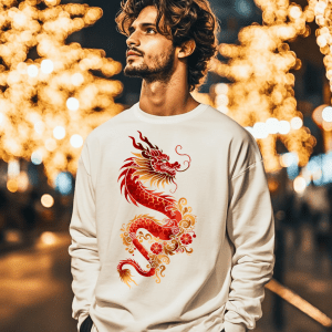 Tricou Dragon (龙, Lóng) Celestial Flame