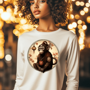 Tricou Monkey (猴, Hóu) Playful Wisdom