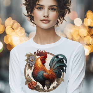 Tricou Rooster (鸡, Jī) Feathered Herald