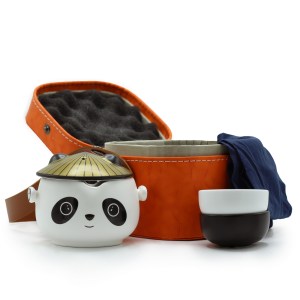 Set de Ceai Panda - Două Cești - Set de Călătorie