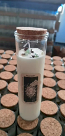 Lumânare Magică - Bucurie CU PIETRE DE AVENTURIN VERDE ȘI TRANDAFIR DIN MAROC - imagine 4