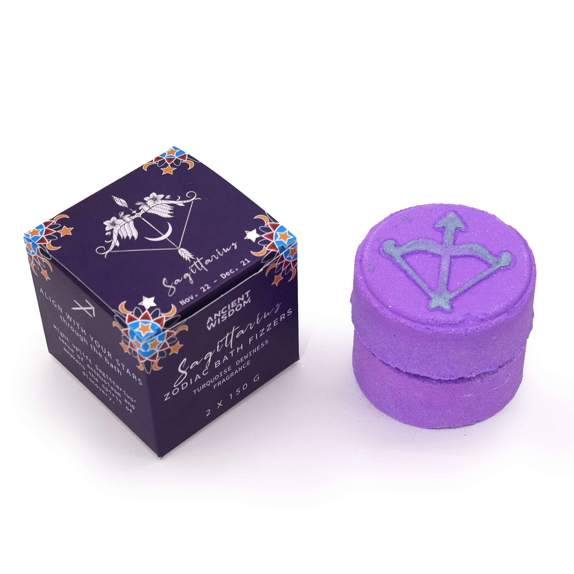 Set de Bombe de Baie Zodiac cu Horoscop - Săgetător