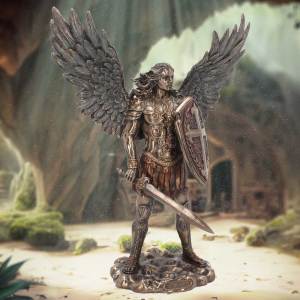 Sfântul Arhanghel Mihail – Figurină cu finisaj bronz,